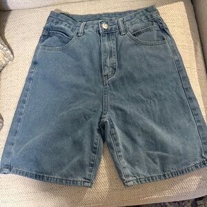 SHEIN Light Blue Denim Shorts